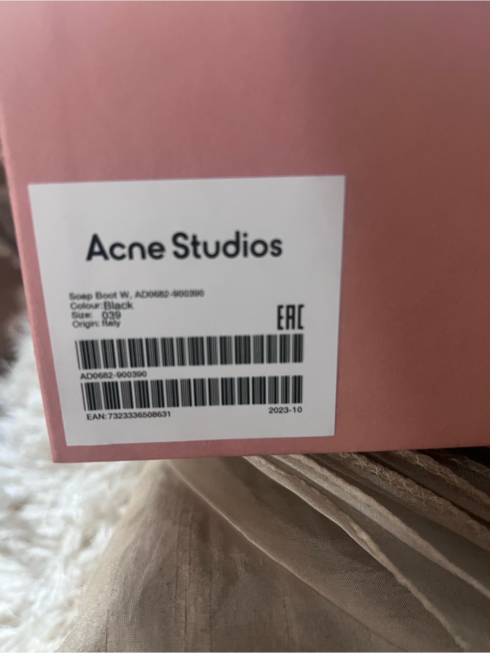 Acne Black Patent Square-Toe Ankle Boots - Picture 8 of 8